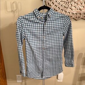 Vineyard Vines Blue and White Checkered Kids Button Down Shirt